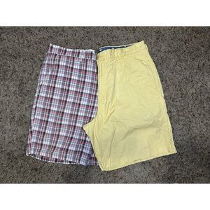 VINTAGE OLD NAVY JCREW Plaid Chino Pants Y2k 90s Beach Preppy 2 Pairs Sz 36